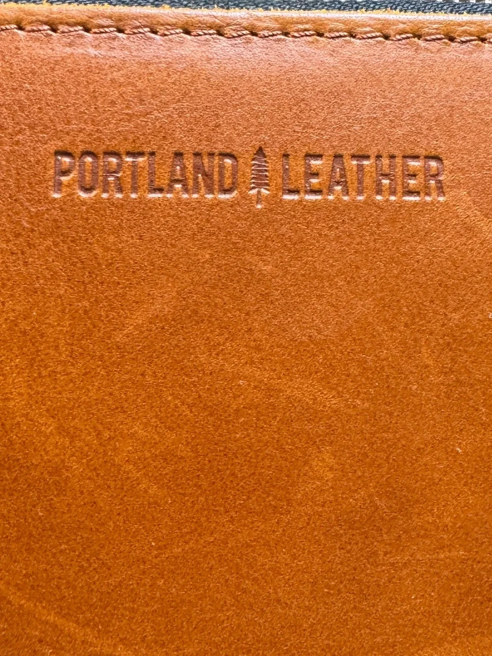 Portland Leather Goods - Brown Leather Laptop / IPad Zip Case